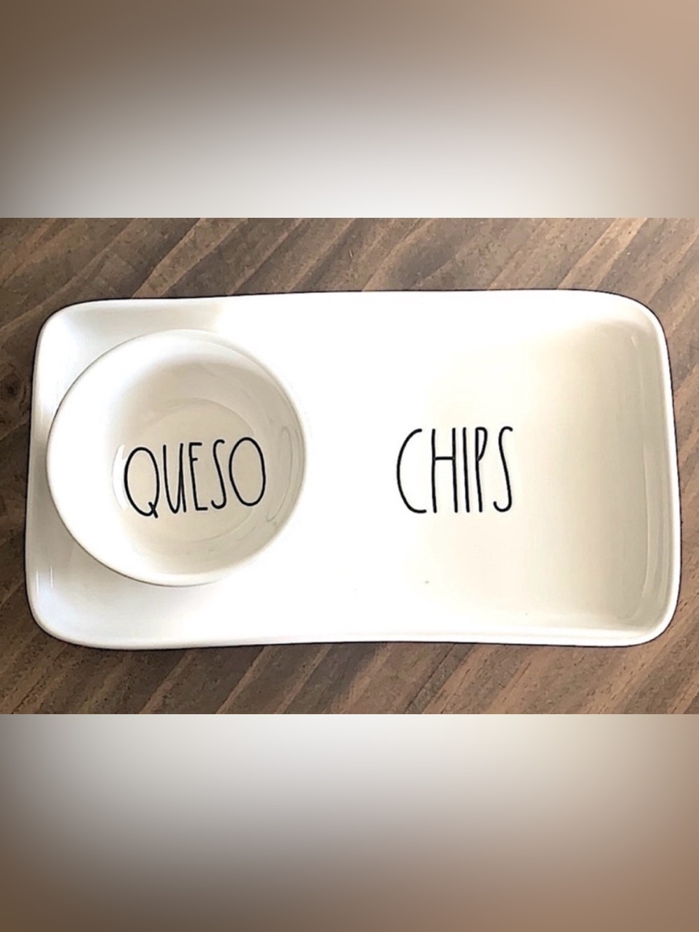 💙Rae Dunn QUESO CHIPS Dish